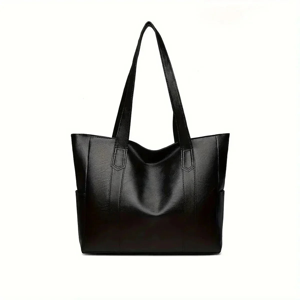 Sophia's Luxe Legacy premium leather handbag shown in Coffee and Black