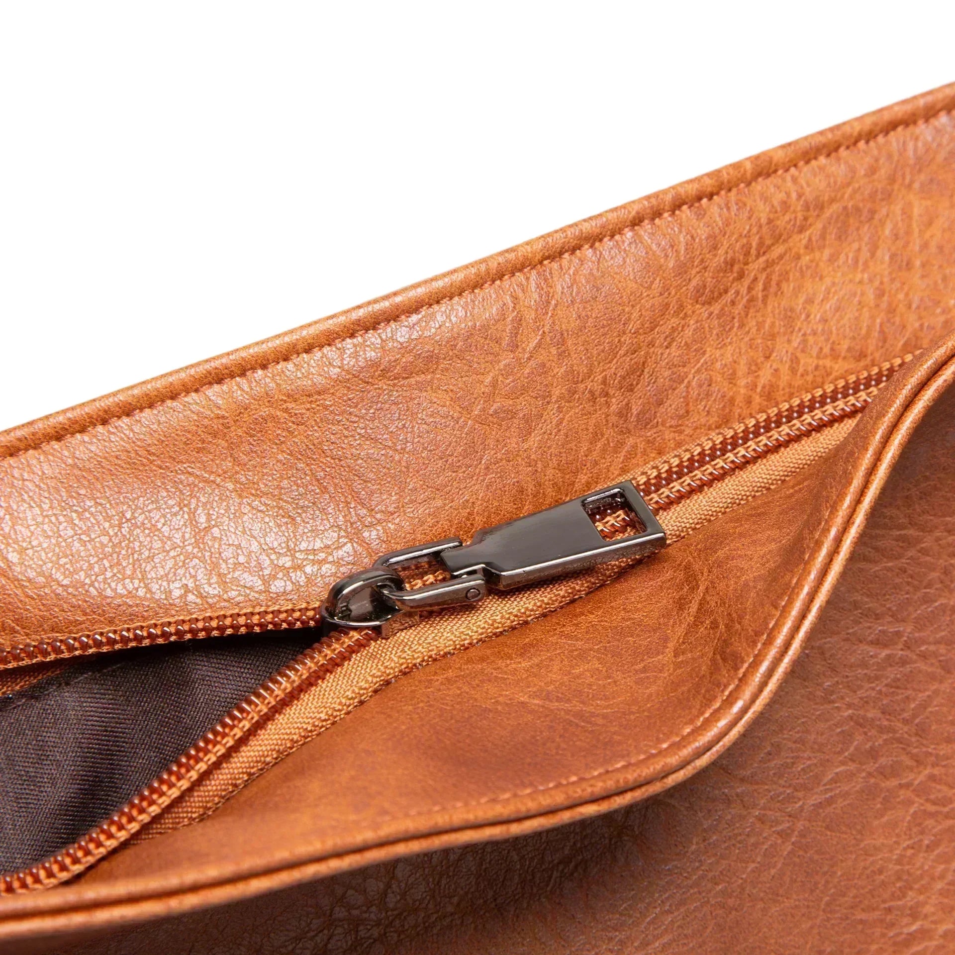 Evening Glow luxe leather shoulder bag shown in a rich neutral colour