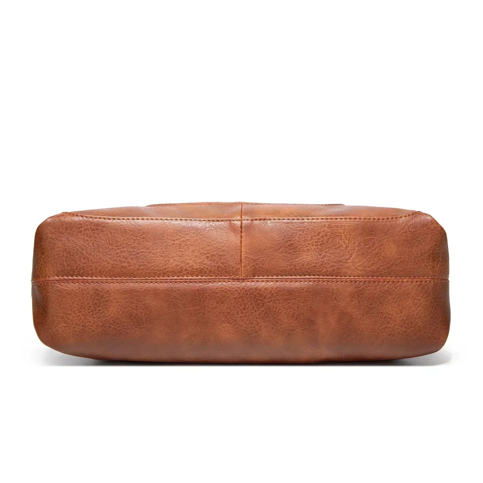Evening Glow luxe leather shoulder bag shown in a rich neutral colour