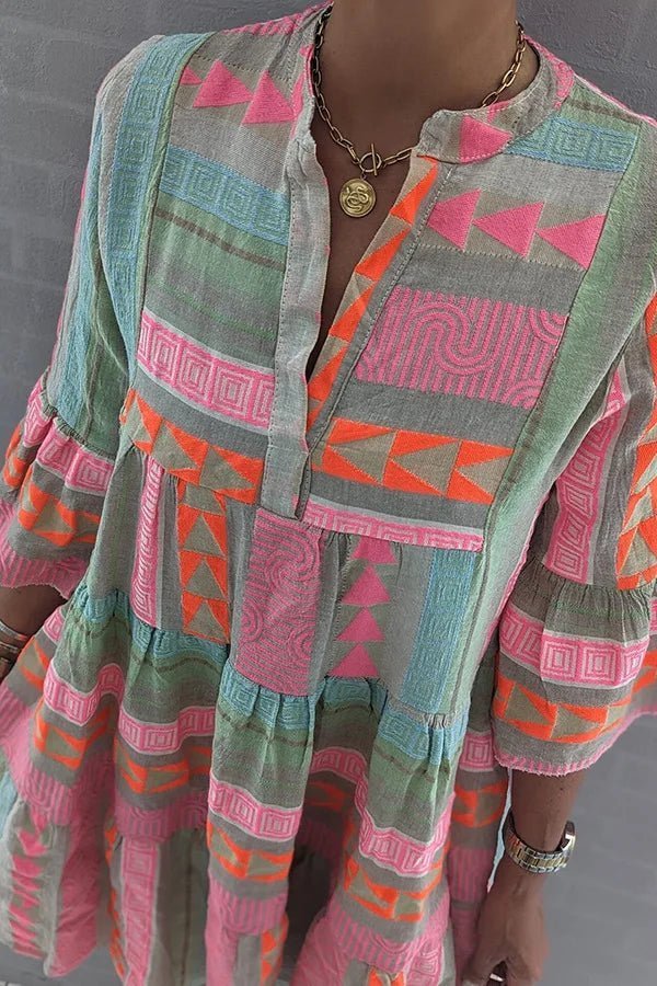 Marla vintage-inspired retro dress in a colourful print