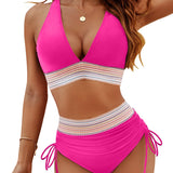Suri perfect coverage bikini shown in a flattering two-piece swimwear style