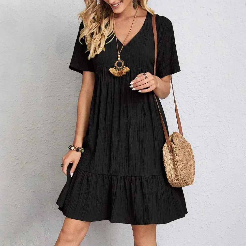 Marivale casual bohemian summer dress shown in multiple colours