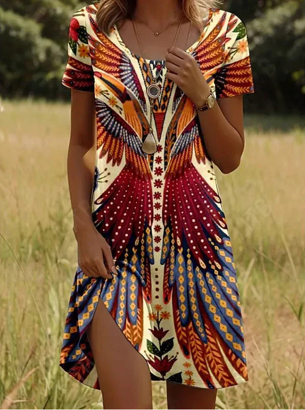 Kauri flowing summer dream dress with vibrant print in a relaxed, breezy silhouette
