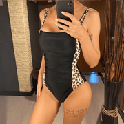 Taylor black one-piece swimsuit with adjustable double straps and sleek silhouette