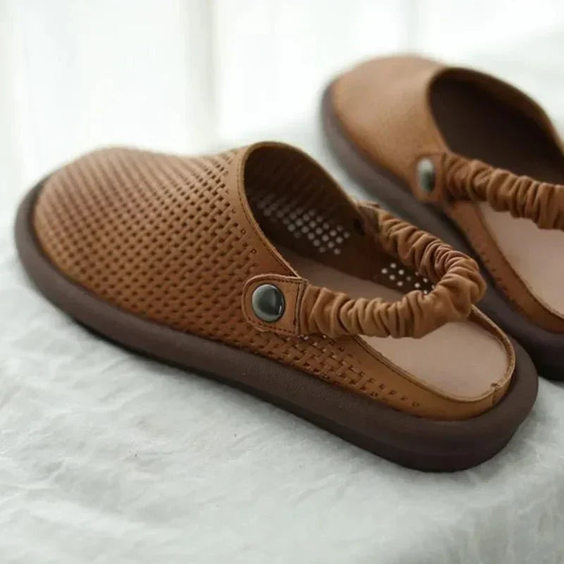Iya sleek minimalist sandal with a slim strap in a neutral tone