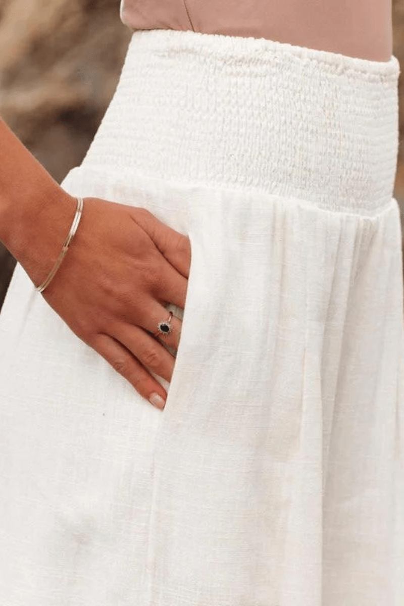 Elaroy coastal wide-leg pants in a relaxed fit, shown in a neutral tone