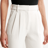Haidee sleek wide-leg tailored pants for women, shown in a neutral colour