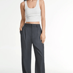 Haidee sleek wide-leg tailored pants for women, shown in a neutral colour