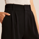 Haidee sleek wide-leg tailored pants for women, shown in a neutral colour