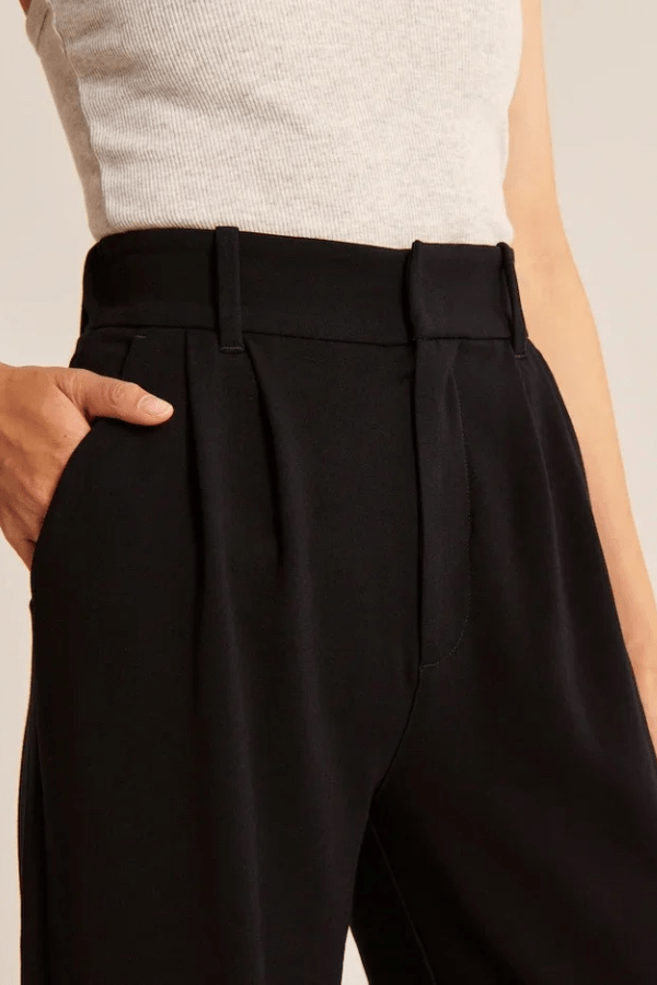 Haidee sleek wide-leg tailored pants for women, shown in a neutral colour