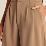 Haidee sleek wide-leg tailored pants for women, shown in a neutral colour