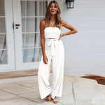 Saylor stylish straight-leg jumpsuit shown in a neutral tone