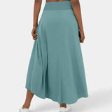 Sia high-waisted flounce skirt with layered high-low hem in several colours