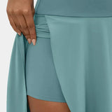 Sia high-waisted flounce skirt with layered high-low hem in several colours