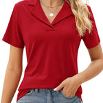 Arya chic polo top with a relaxed mid-hip fit, shown in a solid colour