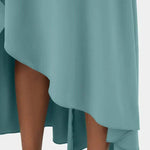Sia high-waisted flounce skirt with layered high-low hem in several colours