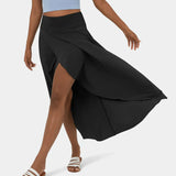 Sia high-waisted flounce skirt with layered high-low hem in several colours