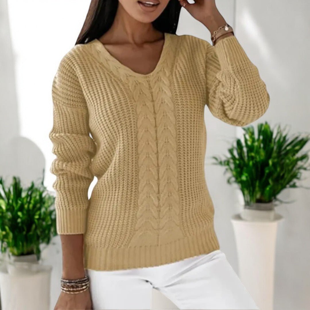 Candice Scandi-inspired knit top with a classic Nordic pattern and relaxed fit
