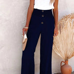 Ammora breezy high-waist pants with smocked waistband and relaxed flowy fit