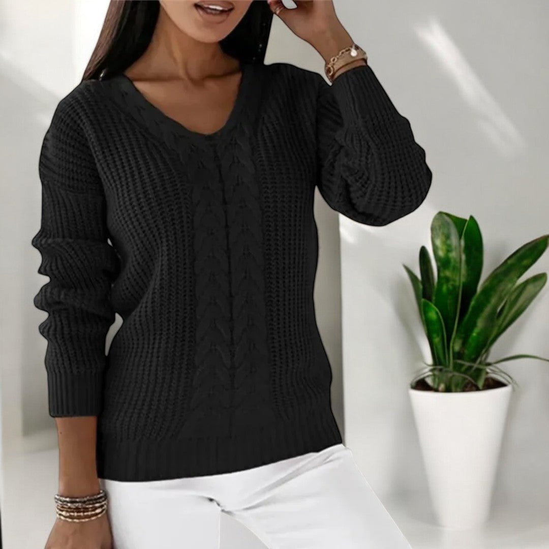 Candice Scandi-inspired knit top with a classic Nordic pattern and relaxed fit