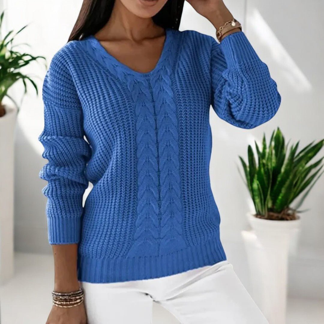 Candice Scandi-inspired knit top with a classic Nordic pattern and relaxed fit