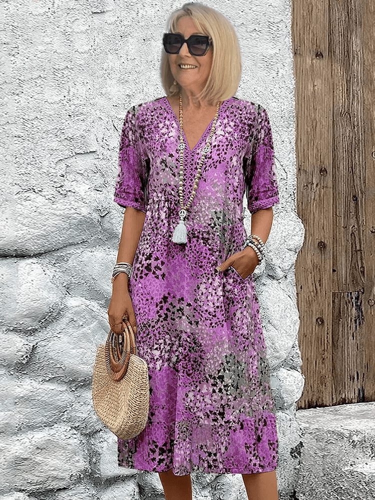 Skyler Ocean Breeze summer dress with a flowing silhouette, shown in vibrant colours
