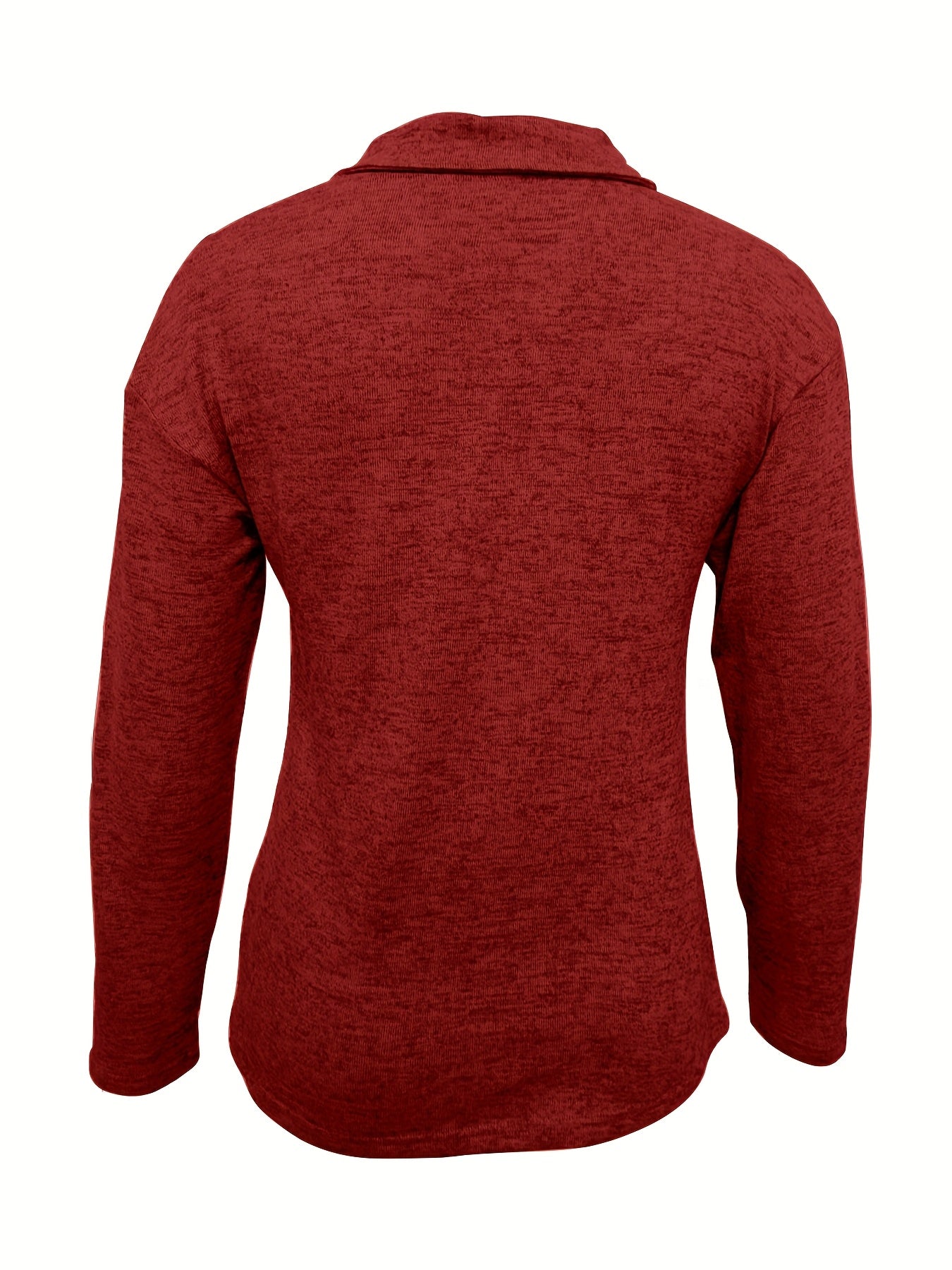 Charlene chic long-sleeved top with sleek collar and zipper detail