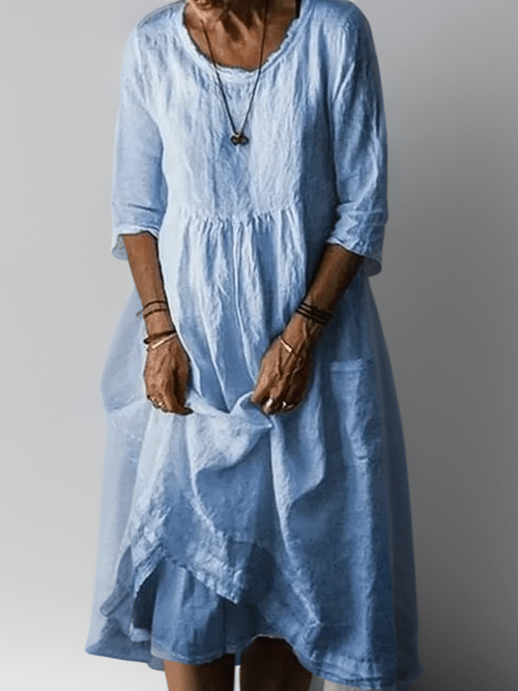 Adeline flowing maxi dress with a relaxed, floor-length silhouette