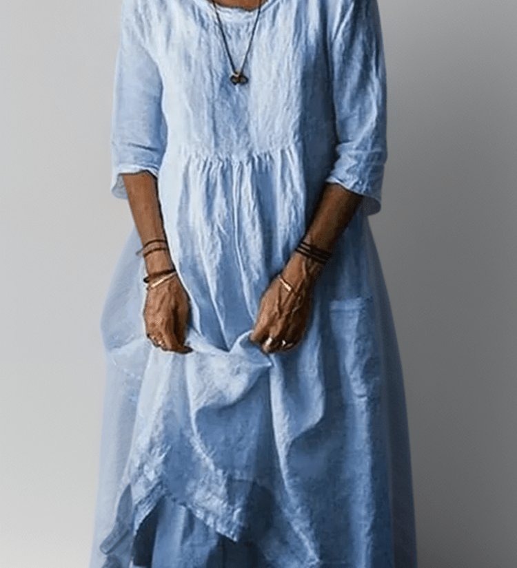 Adeline flowing maxi dress with a relaxed, floor-length silhouette
