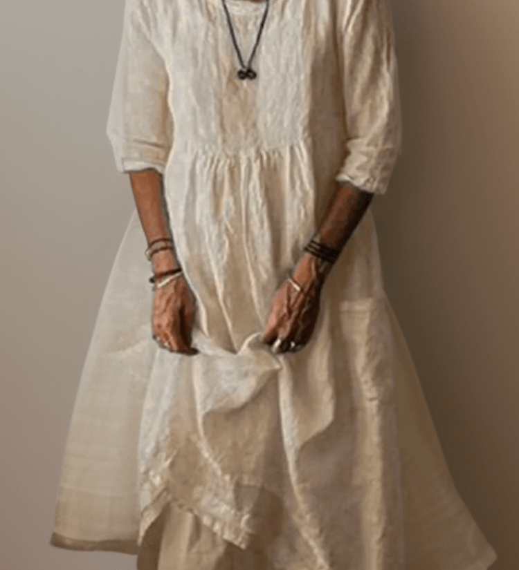 Adeline flowing maxi dress with a relaxed, floor-length silhouette