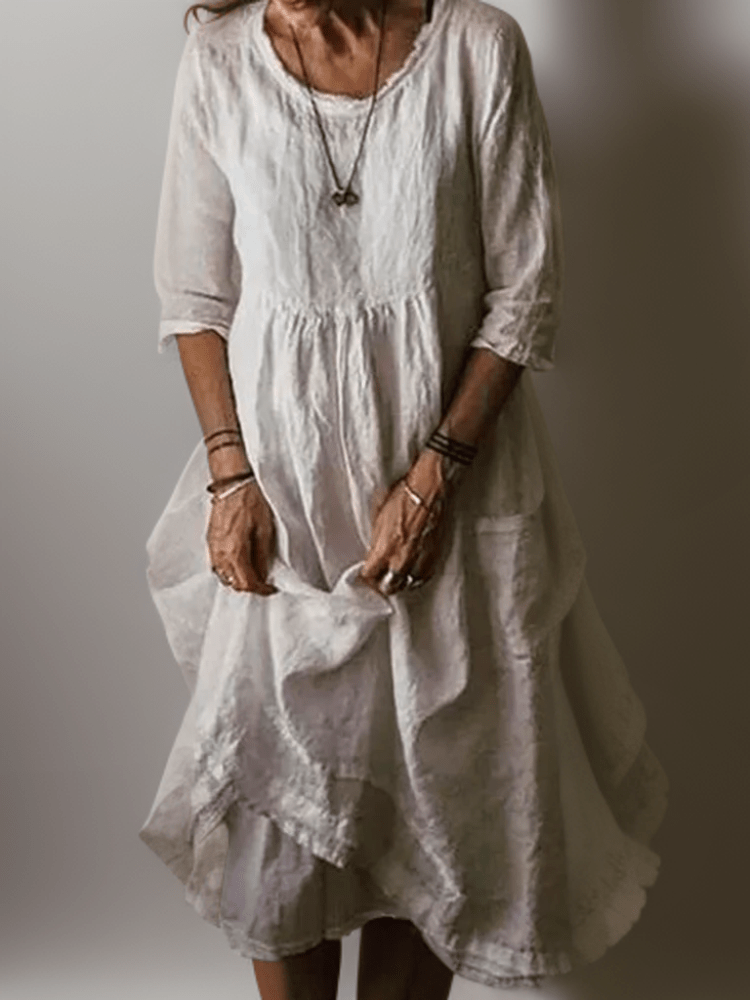 Adeline flowing maxi dress with a relaxed, floor-length silhouette