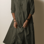 Adeline flowing maxi dress with a relaxed, floor-length silhouette