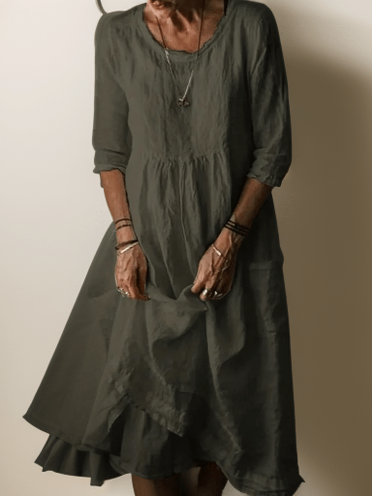 Adeline flowing maxi dress with a relaxed, floor-length silhouette