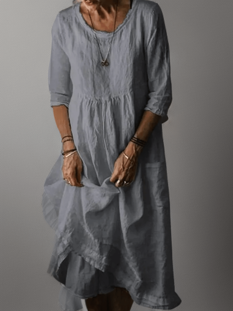 Adeline flowing maxi dress with a relaxed, floor-length silhouette