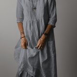 Adeline flowing maxi dress with a relaxed, floor-length silhouette