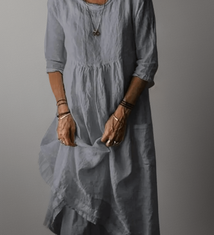 Adeline flowing maxi dress with a relaxed, floor-length silhouette