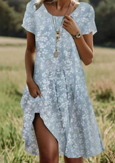 Kauri flowing summer dream dress with vibrant print in a relaxed, breezy silhouette