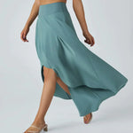 Sia high-waisted flounce skirt with layered high-low hem in several colours