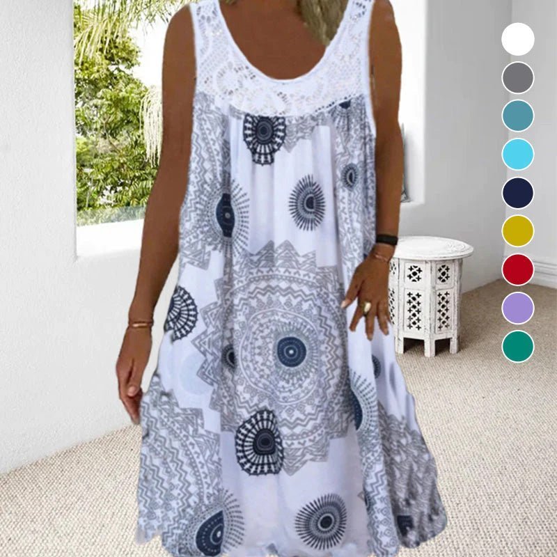 Islanda Summer Shore Dress shown in a light, breezy summer silhouette