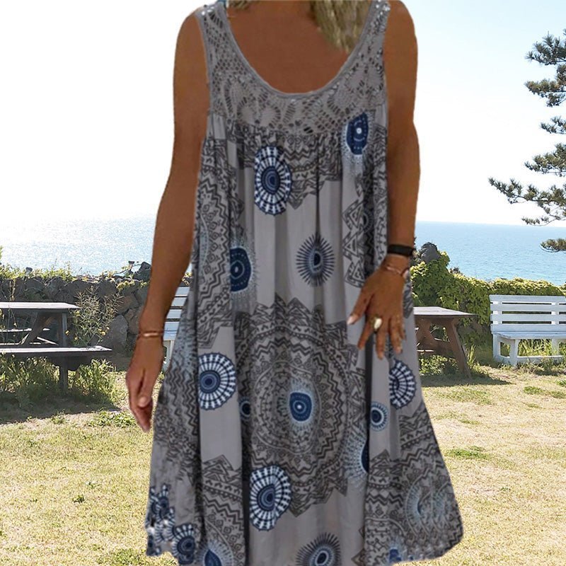 Islanda Summer Shore Dress shown in a light, breezy summer silhouette