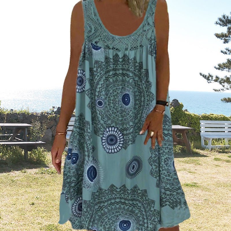 Islanda Summer Shore Dress shown in a light, breezy summer silhouette