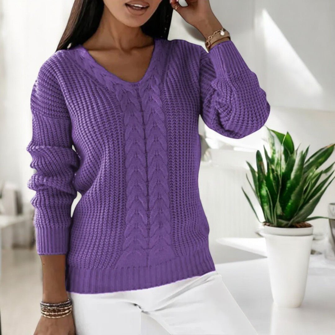 Candice Scandi-inspired knit top with a classic Nordic pattern and relaxed fit