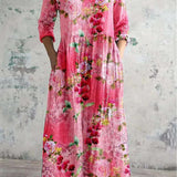 Lumina timeless floral day dress in a flattering, easy-wearing silhouette