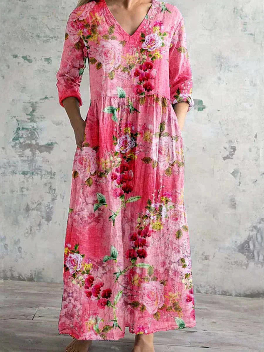 Lumina timeless floral day dress in a flattering, easy-wearing silhouette