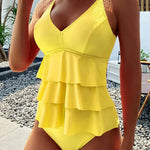 Alea chic tummy coverage swimsuit for women shown in a solid colour
